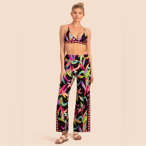 🎉LAST PIECE🎉TRINA TURK Birds Of Paradise Cover-Up Pants - Picture 6 of 12